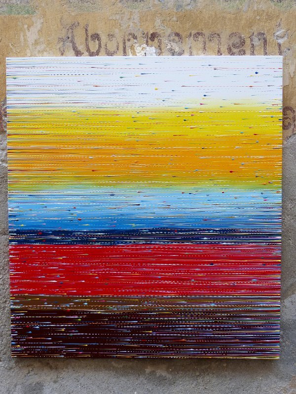 coloured lines 11 2015 100x90 Acryl-Lack auf LW, SOLD